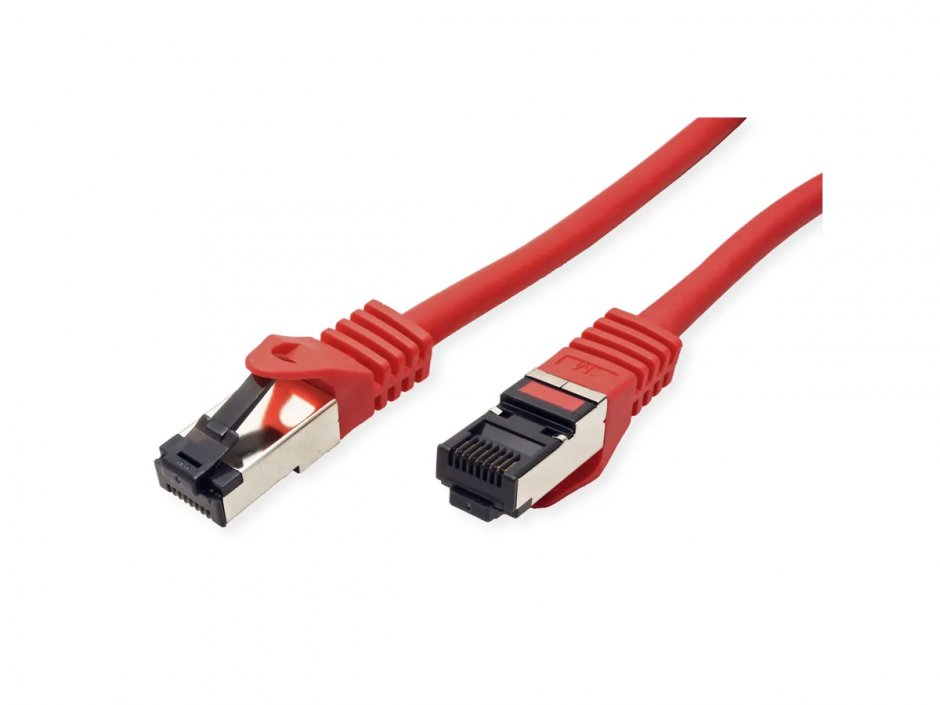 Imagine Cablu de retea RJ45 S/FTP Cat.8 (Class I) LSOH 1m Rosu, Value 21.99.1811